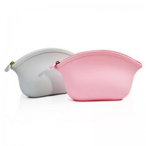 Nákupní cestovní pártyna zip přenosné bonbóny barevné dámské silikonové kosmetické kabelky