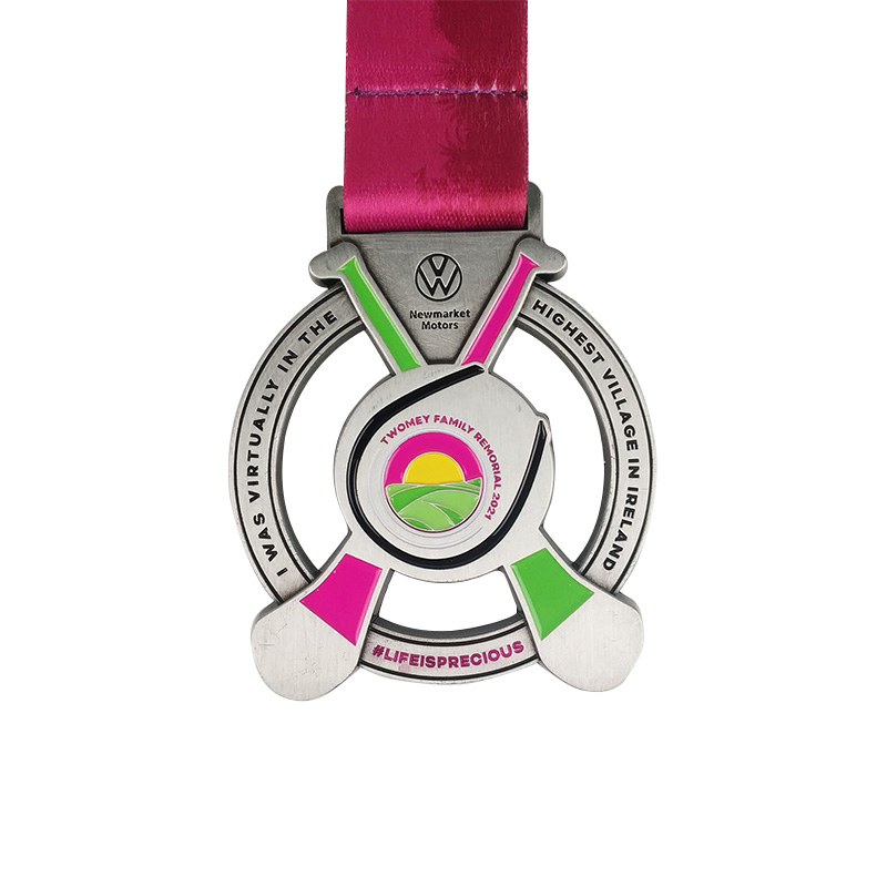 Vlastní sublimace kovová dutá mistrovská závod medaile vyříznutí kovových medailí