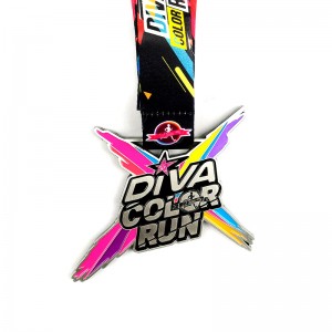 Lité kovové medaile stříbrný medailon