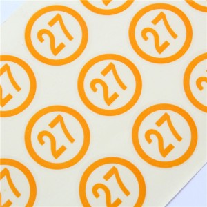 Vysoce kvalitnínálepka s číslem, přizpůsobitelnou designovou samolepkou, přenosnou a flexibilnínálepkou