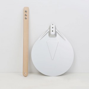 Dřevěná rukojeť 7 palců hliníkového pizzy otáčení peel pizza Turner Round Pizza Spatula Spatula Pizza Oven Accessories