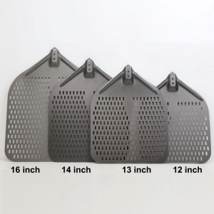 Odpochybnitelná rukojeť eloxovaná 12inch/13inch/14inch/16inch Perforovaná hliníková pizza Peel Pizza Spatula Spatula Pizza Paddle