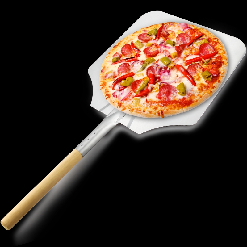 Dřevěná rukojeť 12nch/14inch/16inch hliníková pizza peel pizza lopata pizza pizza pádlo pizza