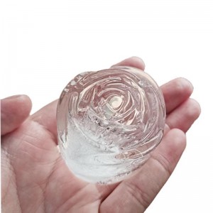 Silicone 3D Rose Ice Porma Velká kořena ledové kostky, dělá 4 roztomilý led ve tvaru květin, silikonový gumový zábava velká ledová koule výrobce pro koktejlovou šťávu Whisky Bourbon Freezer, myčkanádobí bezpečné, tř...