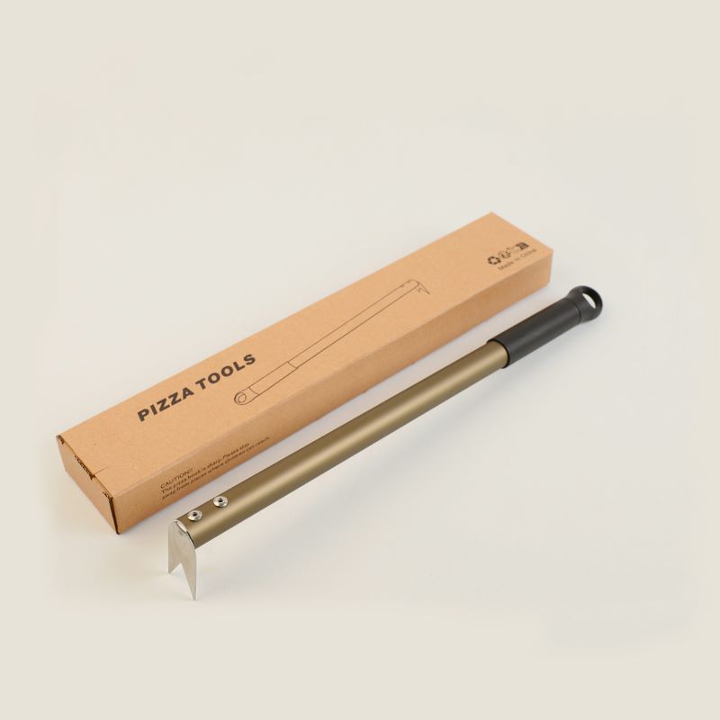 Pizza Fork znerezové oceli Pizza Flipper Turner 43cm/16.9inch dlouhé rukojeti Pizza Spinning vidlice pro pizzu/gril, snadno se otáčí kůra pro pizzu pro pizzu
