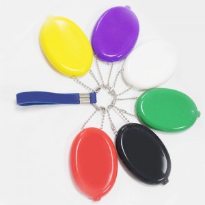 Silikonová oválná mincena mincovská taška, muži/women \\\\ s řetězem, silikonovou taškou pro potravinářský stupeň, ekologicky šetrný a vodotěsný