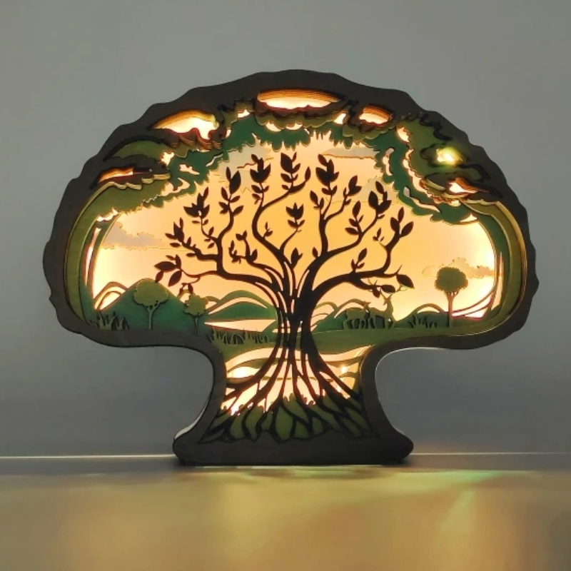 3D dřevěné ozdoby pro stromy