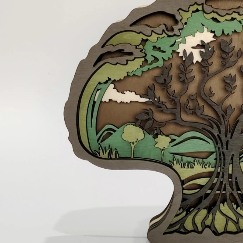 3D dřevěné ozdoby pro stromy