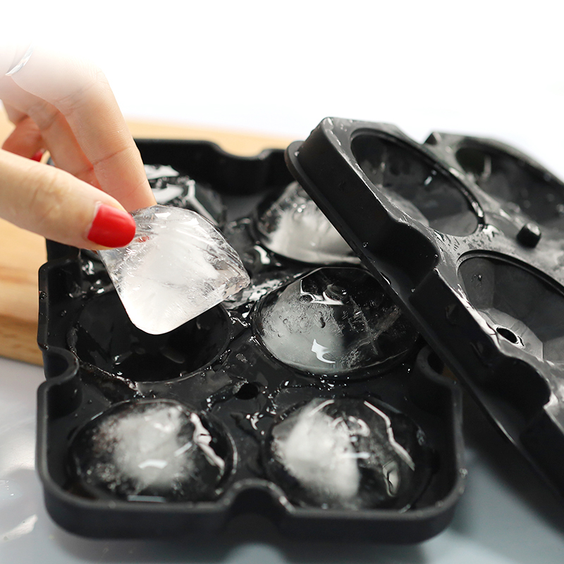 Diamond Ice Cube Pormy Opakovaně použitelný silikon flexibilní 6-ledové zásobníky Výrobce s víkem pro chladivé koktejly whisky, snadné uvolňované stohovatelné ledové podnosy s kryty