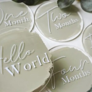 Akrylová laserová řezaná gravírovací prázdniny děti \\\\ milníkový pamětní karta