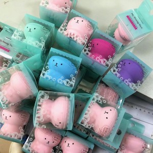 Čištění štětce Silikonové ruční čisticí štětec a masáž, čisticí štětec ve tvaru chobotnice pro hluboké čištění jemné odlupovací masáž kůže