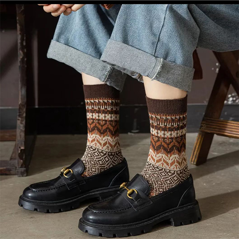 Unisex silné posádky zimní vlněné ponožky Venkovní turistické polštáře Terry ponožky Merinos vlny akrylové módní ponožky