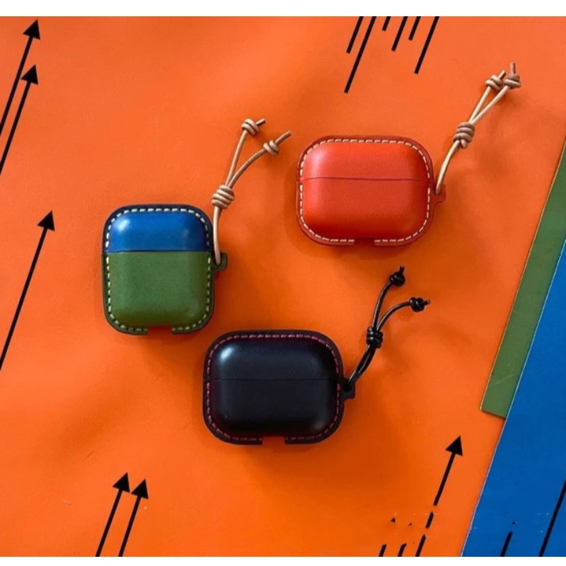 Nové ochranné pouzdro Apple AirPods, ručně vyráběné kožené pouzdro, Bluetooth Headset, kožená pouzdro proti kolizi