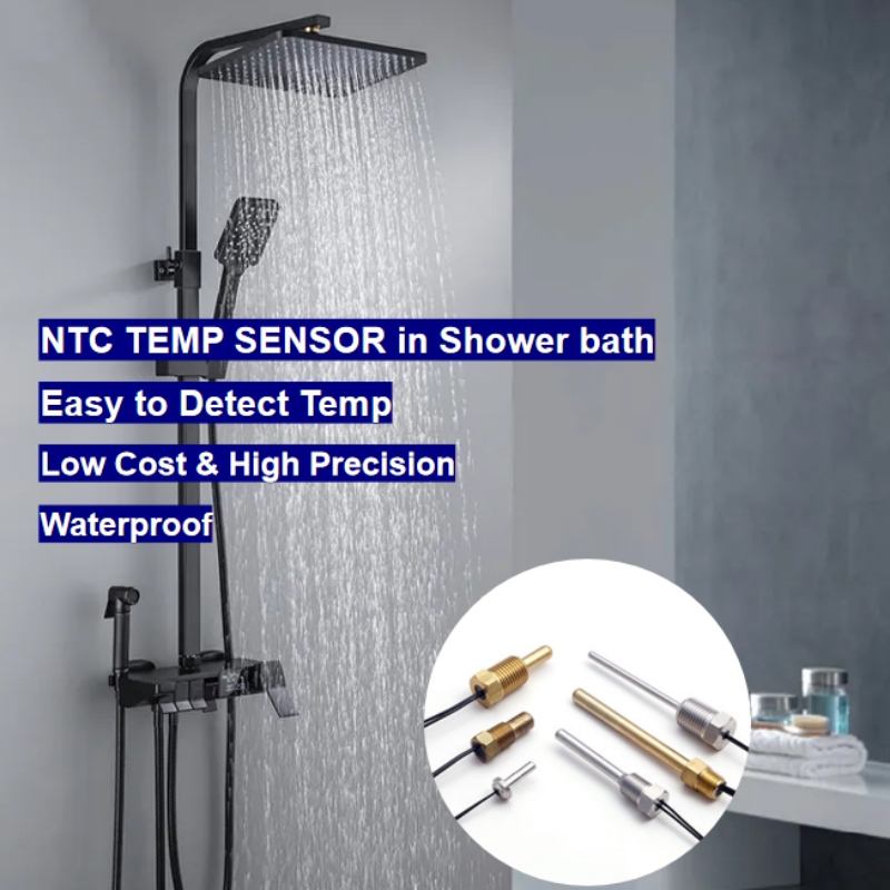 Senzor teploty termistoru NTC v digitální sprše digitální koupele