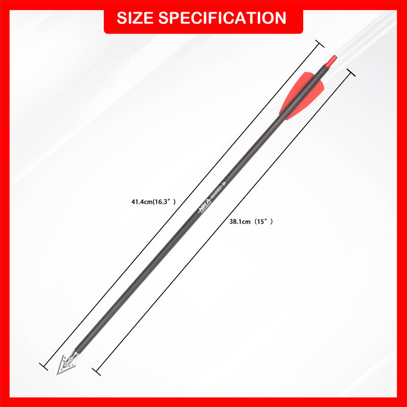 15 palců Rx Crossbow Bolts s brodimicemi znerezové oceli