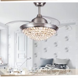K005 Chanderier Stropní ventilátor se světlem se vzdáleným 42 palci 3 barvy s lustrem ventilátoru reproduktoru