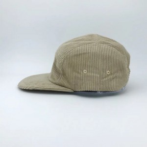 5 Panel Nestrukturovaný Corduroy Soft Snapback Cap s látkou vlastní výšivkové logo