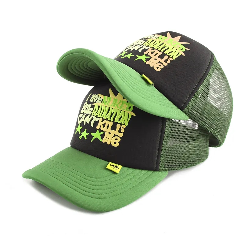 Vlastní vyšívání Trucker Hats Screen Printing Puff Printing Logo Plain Foam Trucker Caps prodyšný klobouk