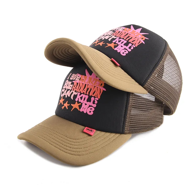 Vlastní vyšívání Trucker Hats Screen Printing Puff Printing Logo Plain Foam Trucker Caps prodyšný klobouk