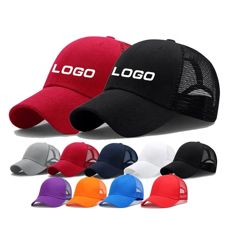 Přizpůsobitelné logo OEM letní síťová baseballová čepice baseballové čepice unisex mesh klobouk pro muže