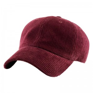 Corduroy Baseball Cap 6 Panel prázdný táta čepice sport zimní klobouk vlastní logo vyšívání