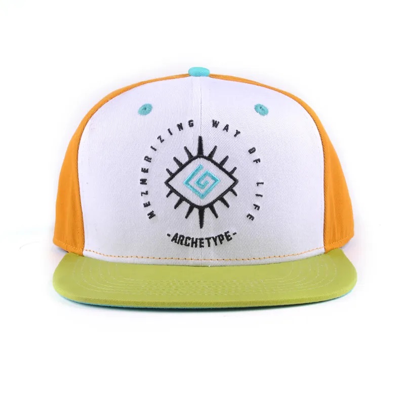 Hiphop Custom Logo Flat Bill Color Block Block Baby Kids 6 Panel Batole Snapback Gorras prázdné klobouky Snapbacks Cap