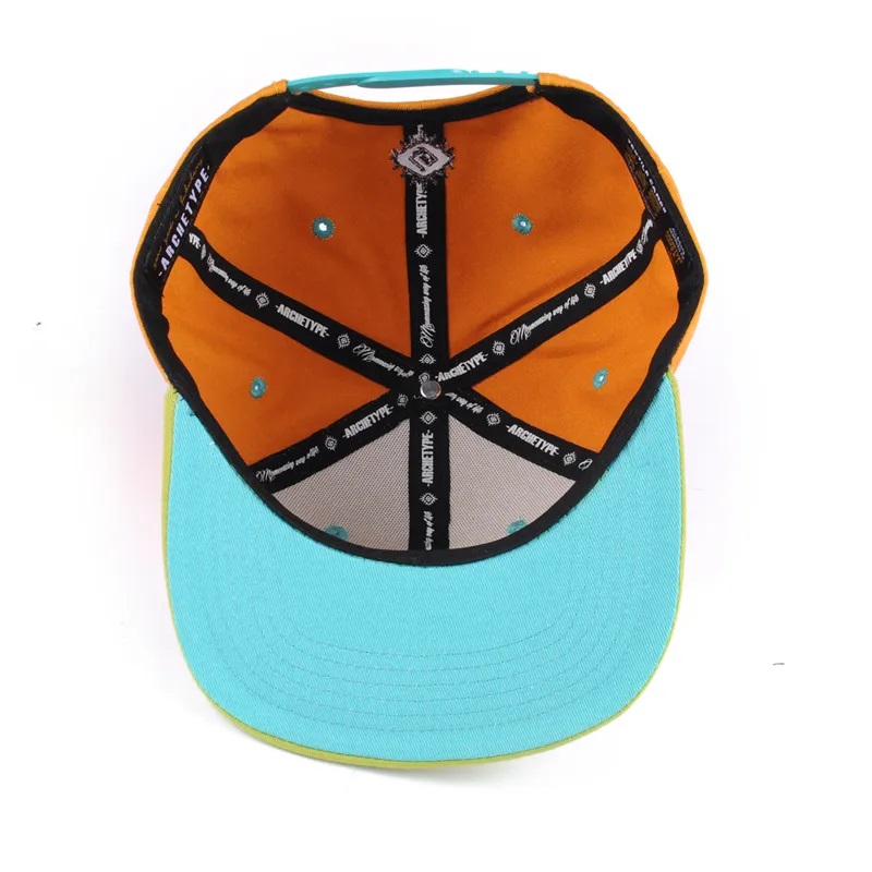 Hiphop Custom Logo Flat Bill Color Block Block Baby Kids 6 Panel Batole Snapback Gorras prázdné klobouky Snapbacks Cap