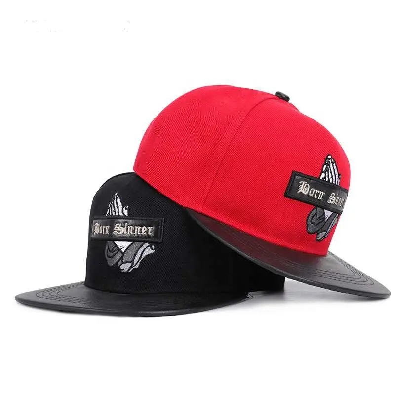 Hot Populární hiphop boxer baseball čepice čepice Plat Brim Hat