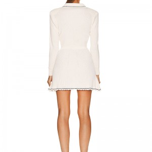 2023 Výrobce pleteného oblečení \\\\ podzim zimního designu V-krk s dlouhým rukávem pletené luxusní ženy \\\\ svetr