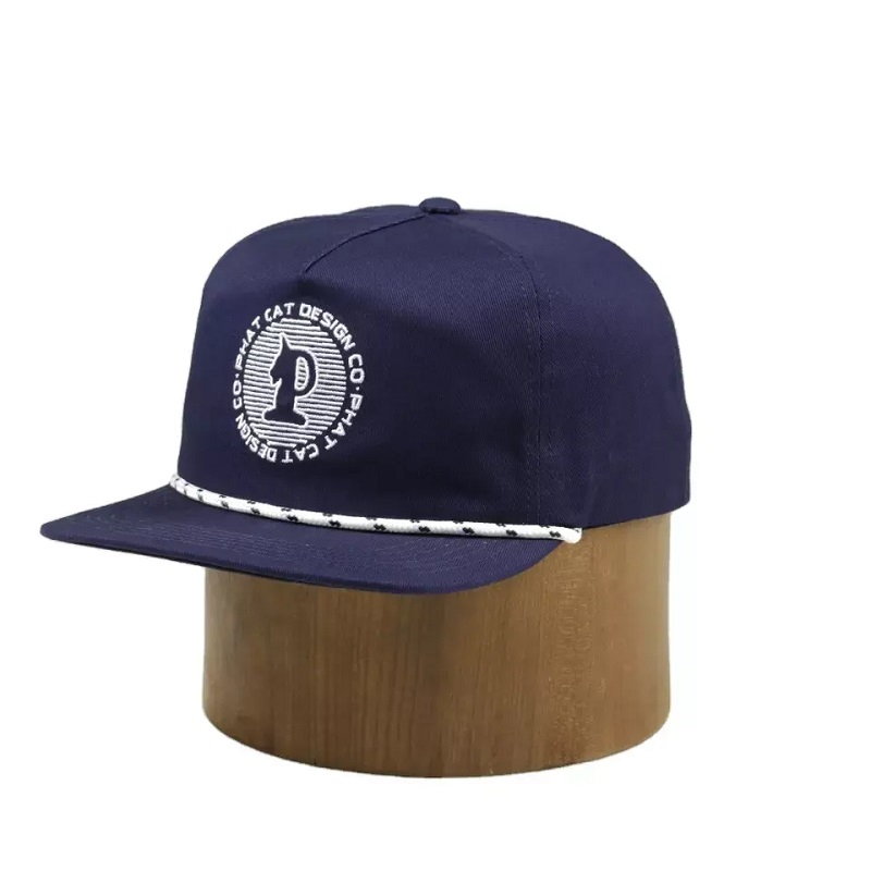 Vlastní logo OEM Designnestrukturované 100%nylonový klobouk s lanem s lanem