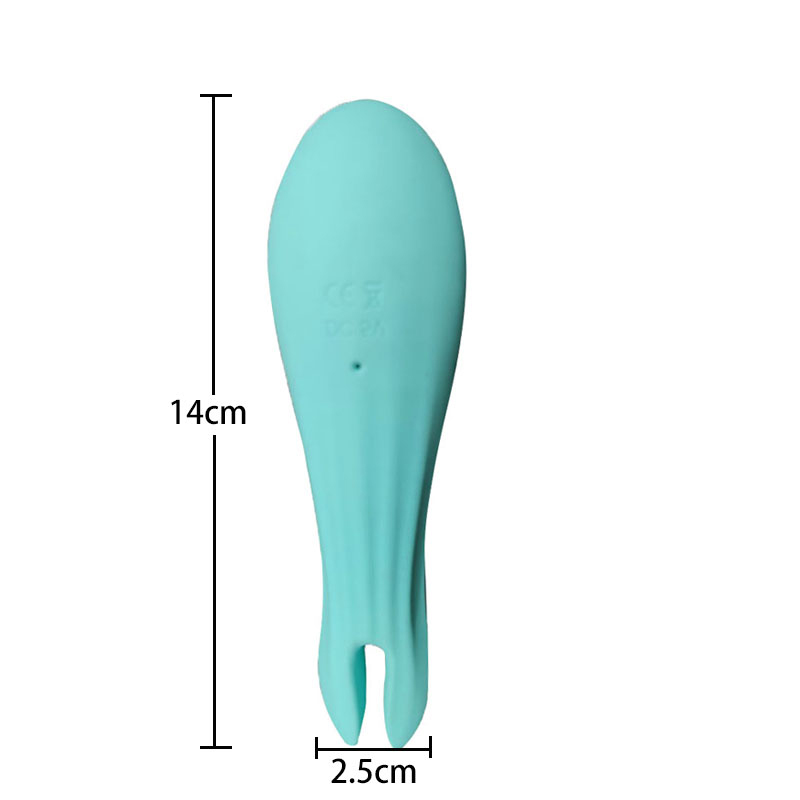 Adult Sex Toy Vibruting Spear Vibrátor Wand (zelená malá rybí vidlička)