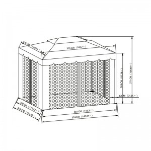 10 ft. X 12 stop. Využití altánů s komárem, čokoláda, čokoláda