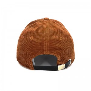Zakázkový vyšívaný kloboukna vlastní vyšívaný korpus s koženým popruhem záda, Corduroy Snapback Hat/CAP velkoobchodní klobouk s koženým popruhem záda, Corduroy Snapback Hat/CAP Velkoobchod