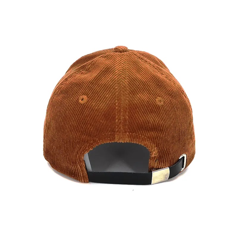 Zakázkový vyšívaný kloboukna vlastní vyšívaný korpus s koženým popruhem záda, Corduroy Snapback Hat/CAP velkoobchodní klobouk s koženým popruhem záda, Corduroy Snapback Hat/CAP Velkoobchod