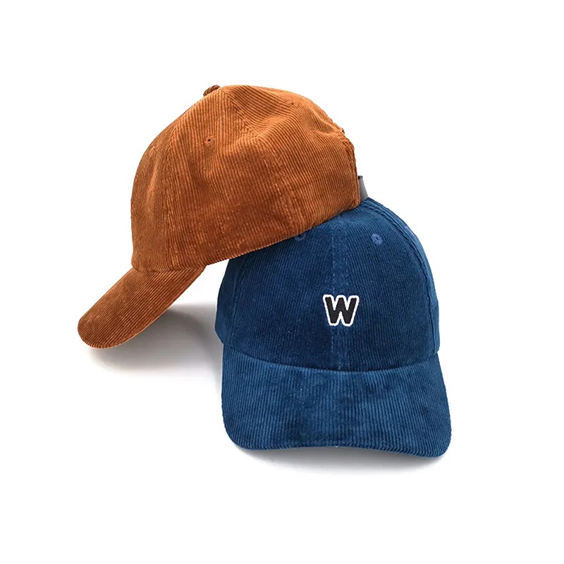 Zakázkový vyšívaný kloboukna vlastní vyšívaný korpus s koženým popruhem záda, Corduroy Snapback Hat/CAP velkoobchodní klobouk s koženým popruhem záda, Corduroy Snapback Hat/CAP Velkoobchod