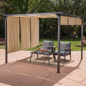 10 \\\\ \'x 10 \\\\\' Venkovní zatahovací stan Pergola Altán HOME Dione Outdoor Steel Framed, Brown
