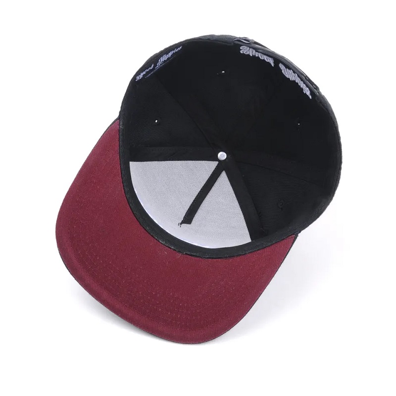 Velkoobchodní design Street Dance Hip Hop Flat Bill Custom Hats Black Snapback