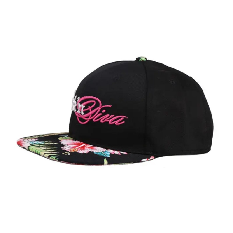 Legrační OEM 100% polyester podpřim výšivky Tropic Printing 2 Tone Snapback Cap