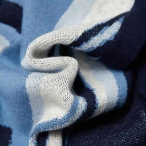 Vlastní přední kapsa pletení košile mramor Jacquard pletené pletené oblečení svetr svetr