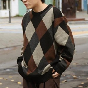 Základní pánské kulaté krk módní pletený svetr Prodej pro muže