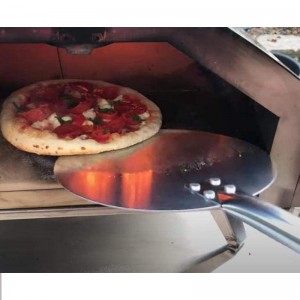 Extra dlouhá dlouhá 53 palcová kulatá hliníková pizza Turning Peel lopata pro cihlovou troubu Koupit dřevěnou rukojeť