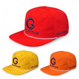 Velkoobchod vlastní rychlé suché 5 panelů 3D výšivky Nestrukturované sportovnínylon běžící klobouk snapback cap s lanem