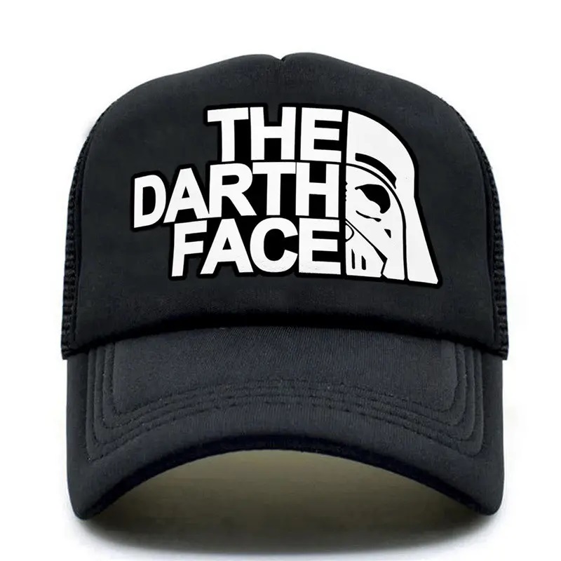 Darth Trucker Cap Star Cap Men Funny Face Hat Baseball Caps Cool Summer Mesh Net klobouk pro muže