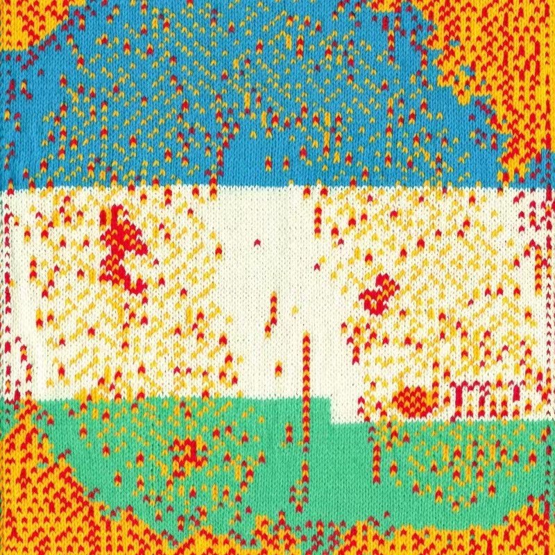 Vzorované pletené oblečení/abstract Art/loose, chaotická a dynamická kombinace/Color