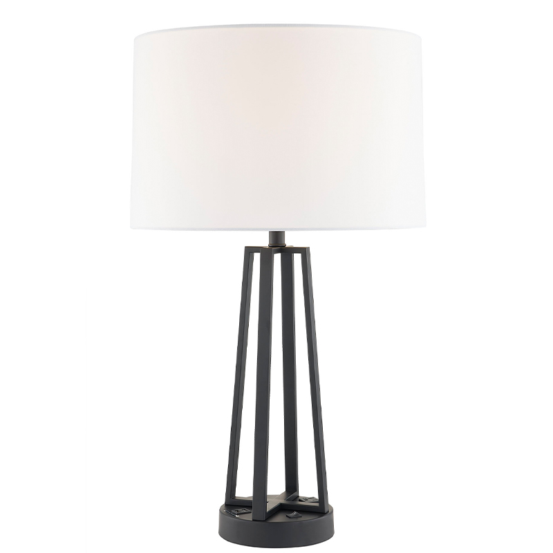 Světlo tmavé bronzovénoci a přepínač rockerů On NOFF, pohodlným vývodem anabíjecím přístavem USB v hotelovém pokoji