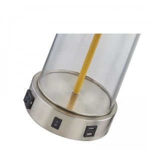 Hotel Hotel Glass stolní lampa s přepínačem rockeru ON/off, pohodlným vývodem anabíjecím přístavem USB v hotelovém pokoji