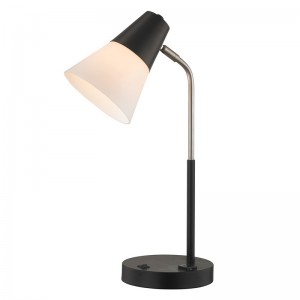 Hampton Inn Hotel Desk Lamp s přepínačem rockerů ON/off a pohodlnými prodejnami v hotelovém pokoji