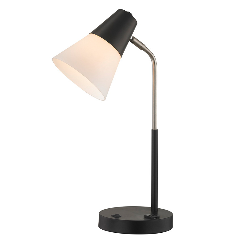 Hampton Inn Hotel Desk Lamp s přepínačem rockerů ON/off a pohodlnými prodejnami v hotelovém pokoji