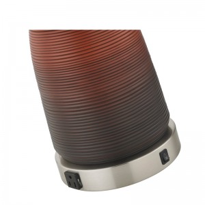 Stolní lampa pro pryskyřice hotelové s karoserií pryskyřice jantarového gradientu a přepínačem rockerůna/off, dva pohodlné vývody v hotelovém pokoji