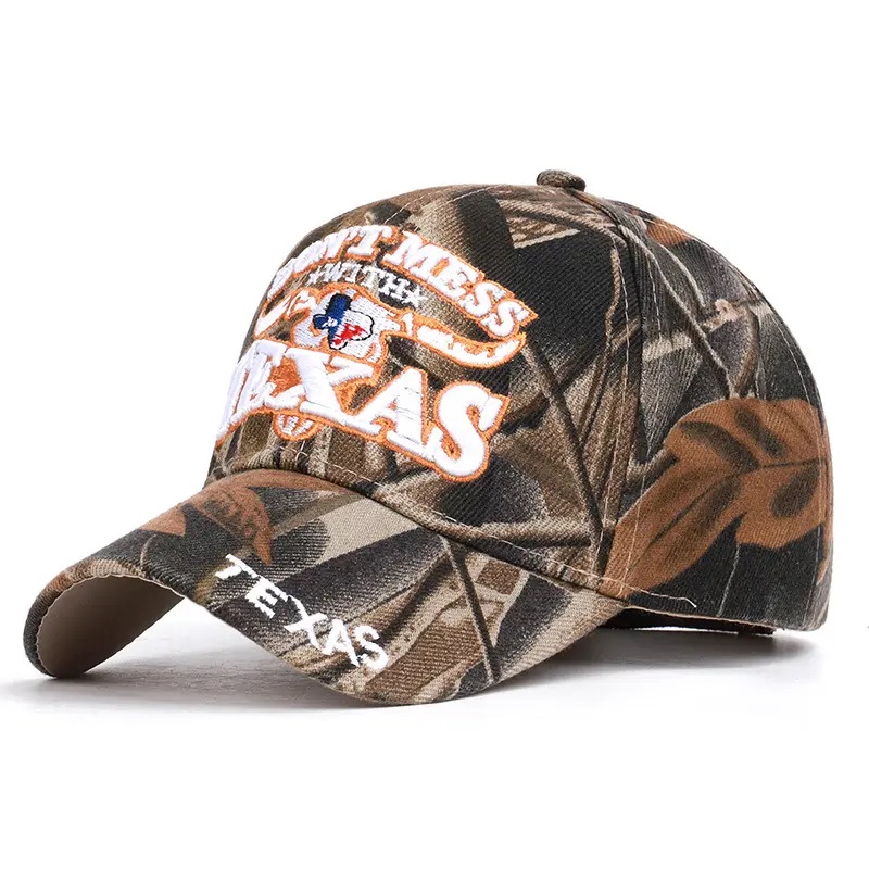 Velkoobchod Pánské vlajky Texas Tourist Ranger Safari Camo Tactical Camouflage Snapback Baseball Caps pro venkovní rybolov kempování